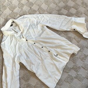 Men's White Button-Up Jacket